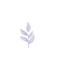Lavender Watercolor Sprig: Minimalist Botanical Illustration