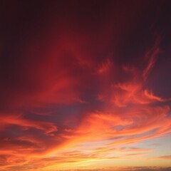 Fototapeta premium red sky with clouds