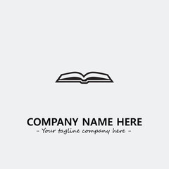 Book illustration black and white for logo company vector image
