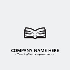 Book illustration black and white for logo company vector image
