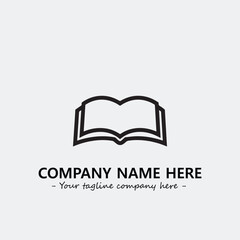 Book illustration black and white for logo company vector image

