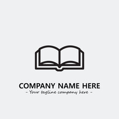 Book illustration black and white for logo company vector image
