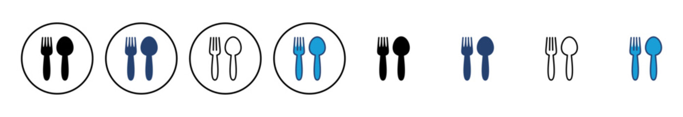 spoon and fork icon vector. spoon, fork and knife icon vector. restaurant icon