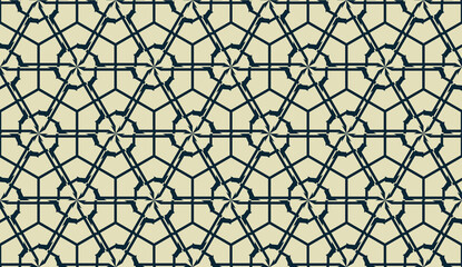 Obraz premium Vector layout with curved line, illusion triangles. Abstract hipster pattern. For your wallpaper, advert, banner, poster. mixed green color. seamless