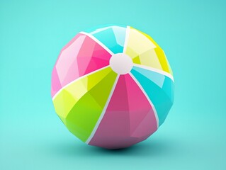 Obraz premium Low Poly Beach Ball