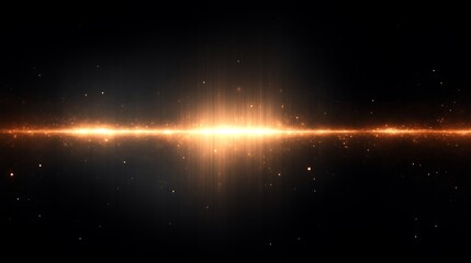 Glowing orange light streak on black background.