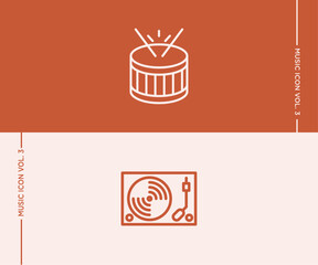 Simple Design Music Icon Set