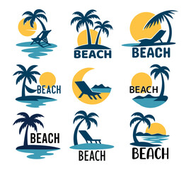 Beach Design Elements Set, Summer Graphics, Isolated on White Background, Poster, Greeting Card, Photo Album, Banner, Tropical Elements, Vacation, Coastal Designs, Summer Vibes, Beach Accessories, 