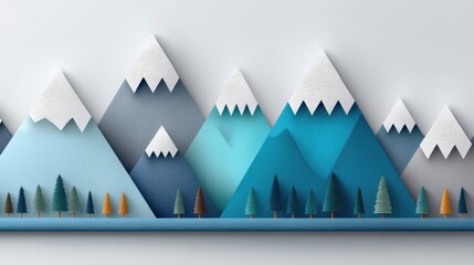 Breathtaking mountain vista, a landscape of majestic peaks and verdant forests