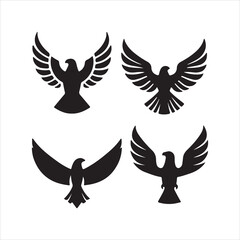 set of vector wings birds