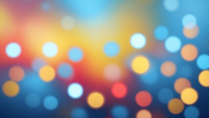 Fototapeta premium Blurred Background with Multicolored Bokeh Orbs