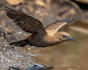 Obraz premium Bird Flying Over Water