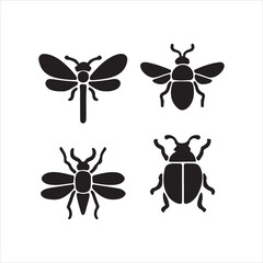 set of insects vector