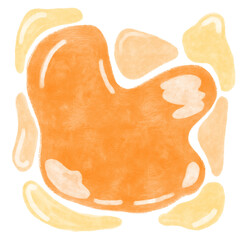 Abstract Orange Splash Art