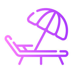 deck chair gradient icon