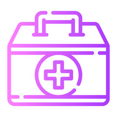 first aid kit gradient icon