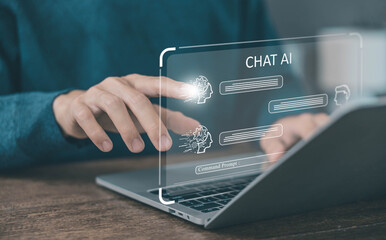 development which is smart robot conversation. communication is open for chat customers, chatbot...