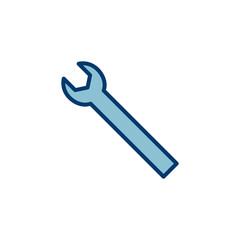 wrench icon vector isolated on white background. Wrench vector icon. Spanner symbol