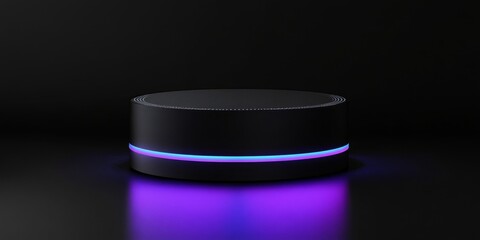 Modern, Circular, Illuminated Display Pod