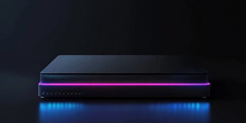 Futuristic, illuminated, dark box