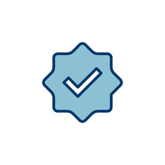 verified icon vector isolated on white background. verification check mark. approved icon © Oliviart