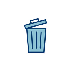 Trash icon vector isolated on white background. trash can icon. Delete icon vector