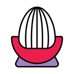 Modern Stainless Steel Egg Slicer with Precision Cutting Wires Isolated Kitchen Tool Vector