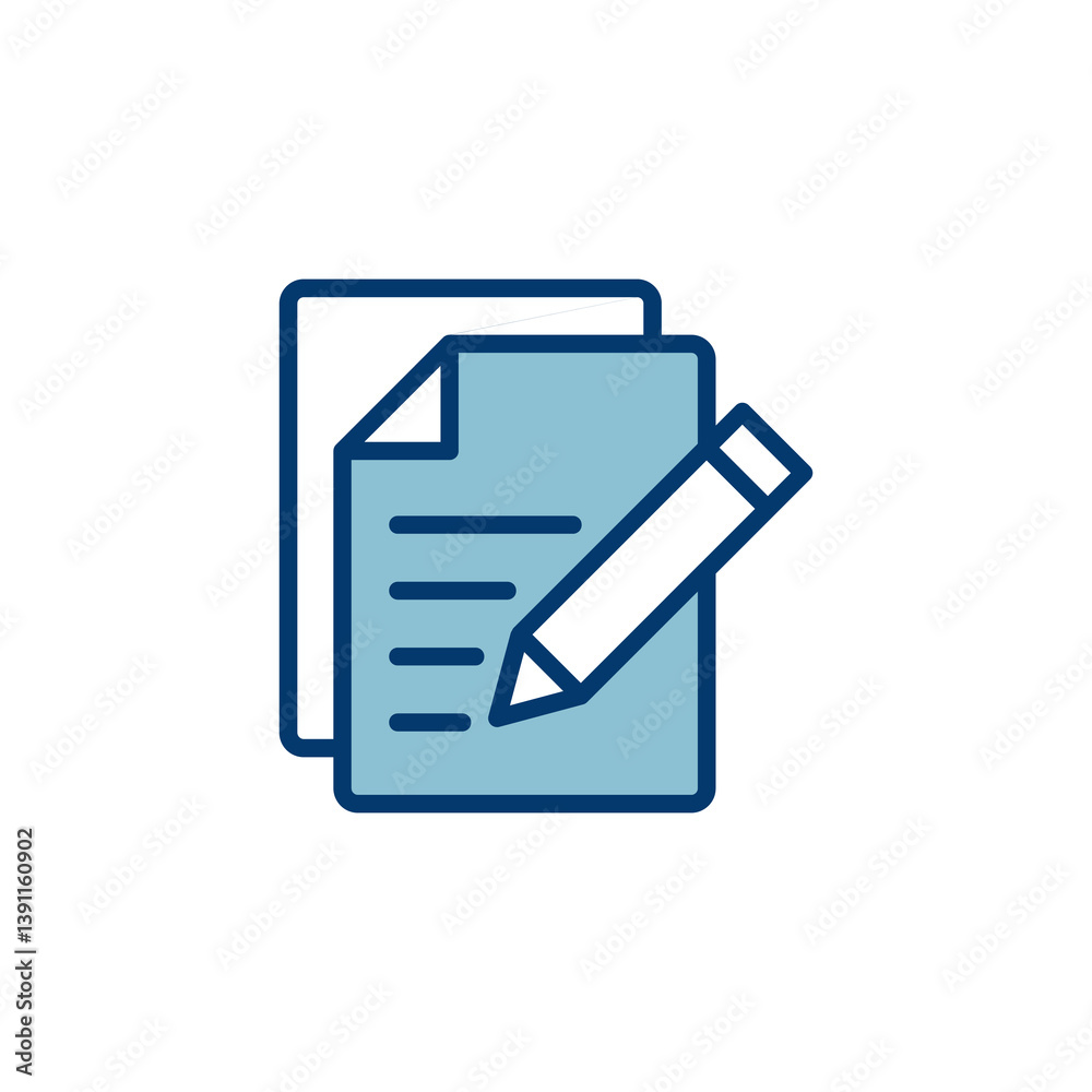 Poster note icon vector isolated on white background. taking note icon vector. edit line icon. document wri