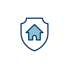 Home insurance icon vector isolated on white background. home protection icon