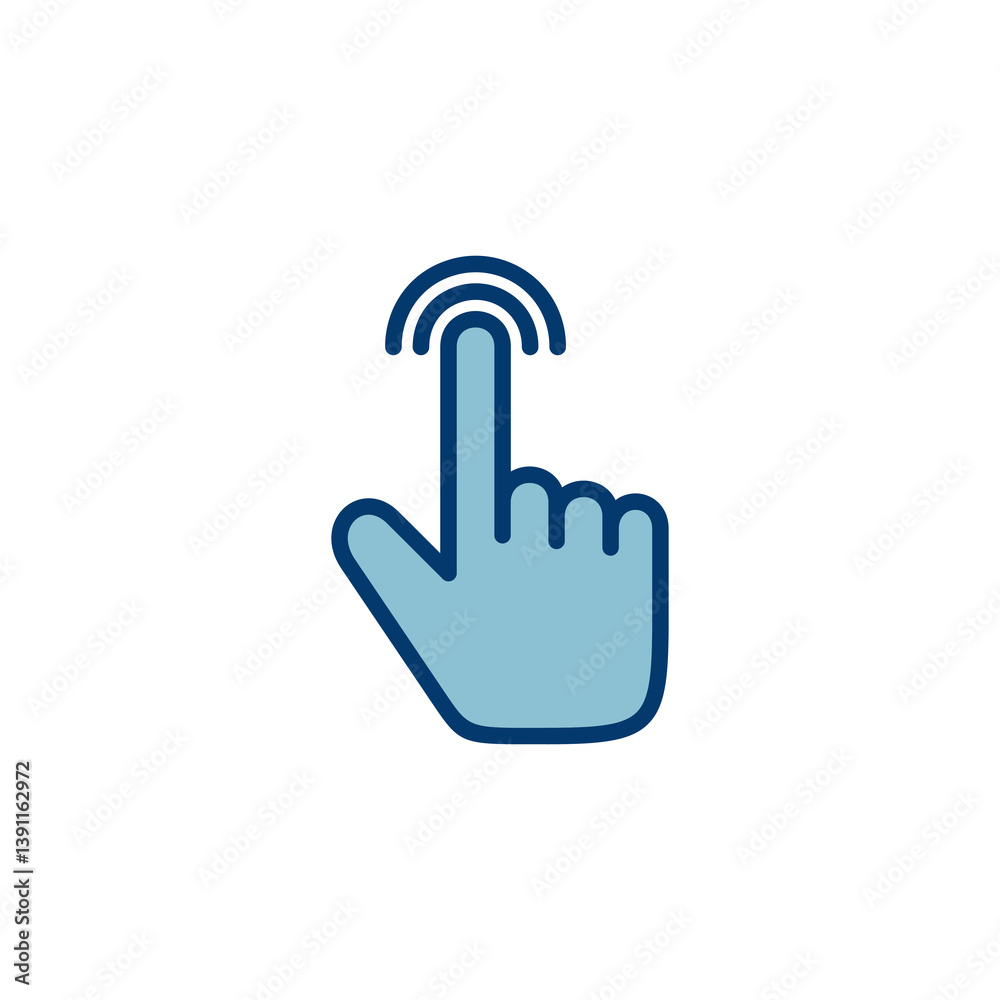 Aufkleber hand click icon vector isolated on white background. pointer icon vector. hand cursor icon vector
