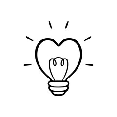 creative heart lightbulb clip art