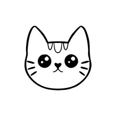 cartoon cat face clip art