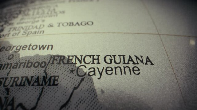 Map of French Guiana