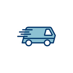 Delivery Icon vector isolated on white background. Fast Delivery Icon. Fast shipping delivery truck. Truck icon delivery