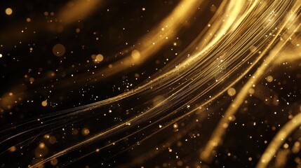 Obraz premium Elegant gold light streak effects abstract, luxury and festive feeling