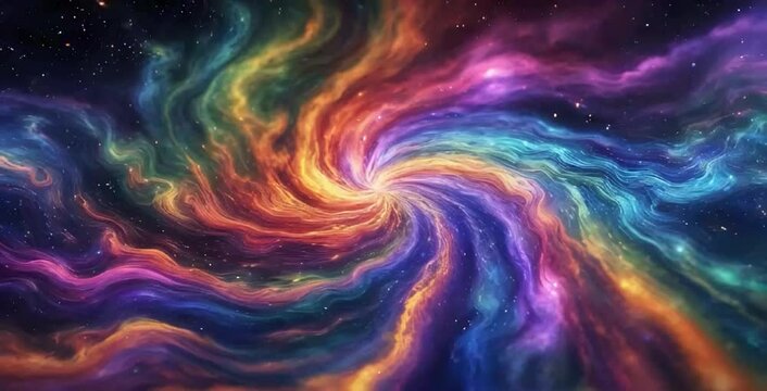 A swirling, shimmering redshift doppler effect, the phenomenon where light from a celestial body shifts to longer wavelengths due to its motion away from Earth
