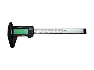Digital Vernier Caliper on White Background