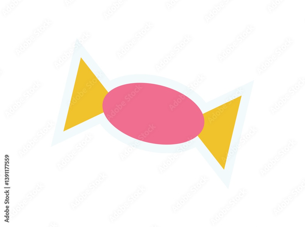 Canvas Prints bold brutalist candy element sticker. playful sweet element with abstract shape. minimal design, y2k