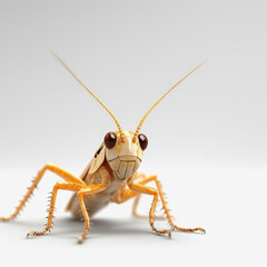 Fototapeta premium Detailed 3d illustration of a field cricket with realistic features on a clean white background for nature lovers