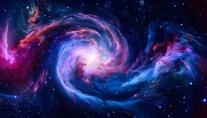 A breathtaking cosmic nebula glowing in deep space, with swirling clouds of gas.