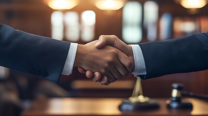 Successful Negotiation Leads to Agreement Between Two Business Partners in a Formal Setting