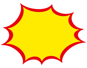 Burst frame-21　ビックリ表現のフレーム。驚きのふき出し。ジグザグした感情表現の枠。