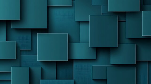 Abstract teal squares