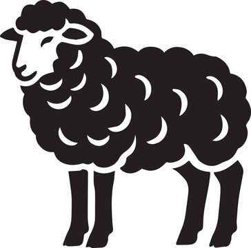 recommend clip art: black and white sheep, sheep vector illustration, sheep silhouette vector, sheep logo vector black icon on white background