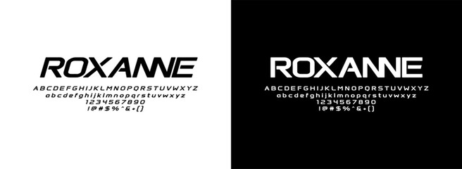 Modern Font. Regular and Italic Font. Uppercase, Lowercase, and Number. Sport, Music, and Fashion lettering. Come with editable vector.