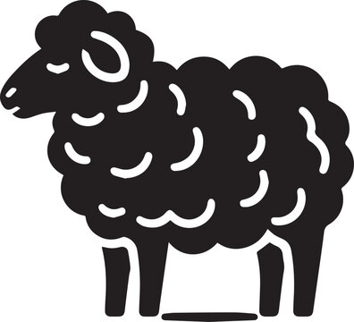 recommend clip art: black and white sheep, sheep vector illustration, sheep silhouette vector, sheep logo vector black icon on white background