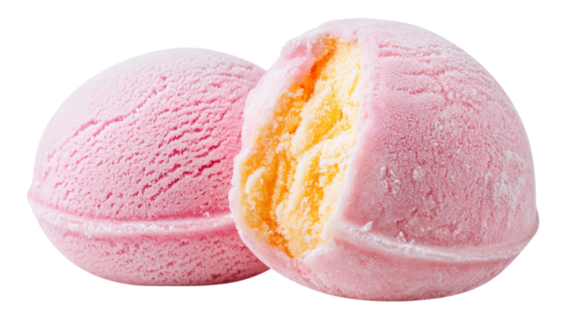 Delicious ice cream treats sweet dessert cutout background bright kitchen close-up view summer indulgence