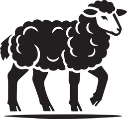 black and white sheep, sheep vector illustration, sheep silhouette vector, sheep logo vector black icon on white background