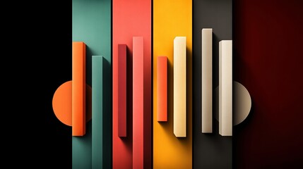 Minimalist Abstract Design Featuring Bold Lines and Shapes