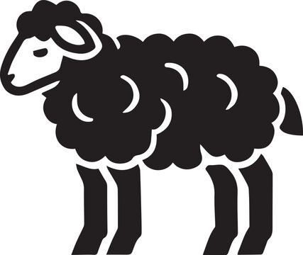 recommend clip art: black and white sheep, sheep vector illustration, sheep silhouette vector, sheep logo vector black icon on white background